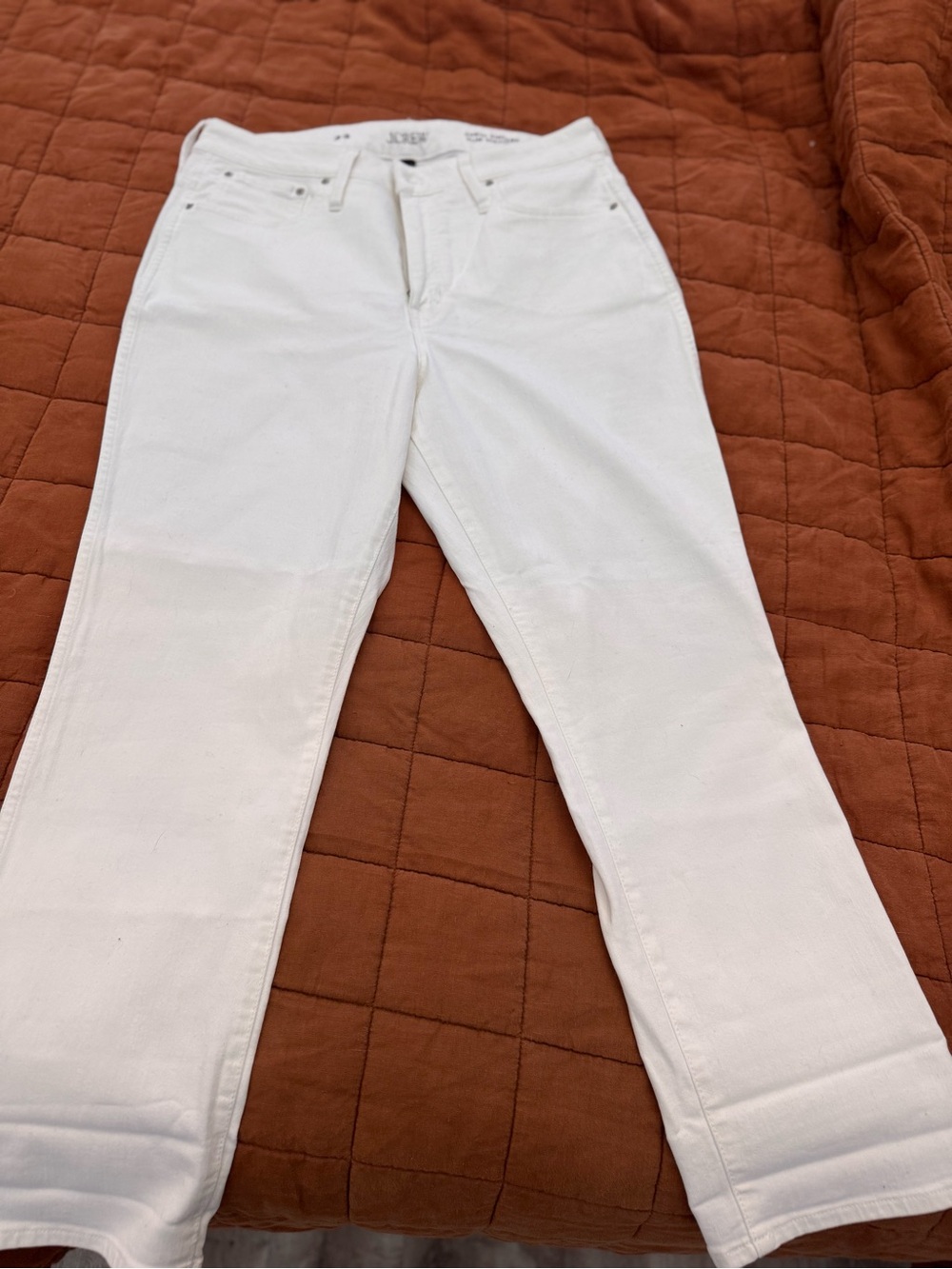 J. Crew White Curvy Vintage Slim Straight-Leg Women’s Jeans